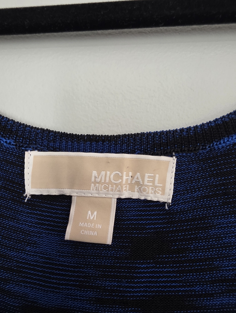 Michael Kors Blue Patterned Scoop Neck Tank - Picture 2 of 6